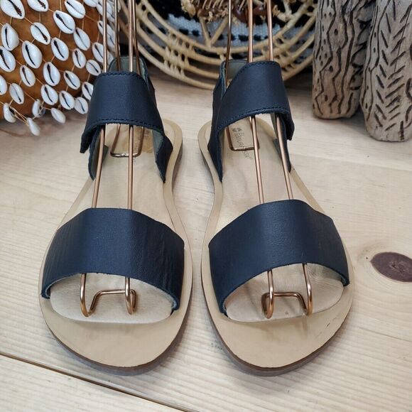 El Naturalista Women's 7/37 Tulip NF30 Ankle Strap Sandal Open Toe Leather Black - Picture 2 of 13